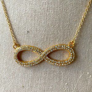 C.C. Skye Gold Crystal Infinity Necklace